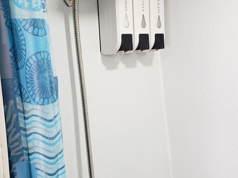 Enjoy an indoor shower with hot running water!