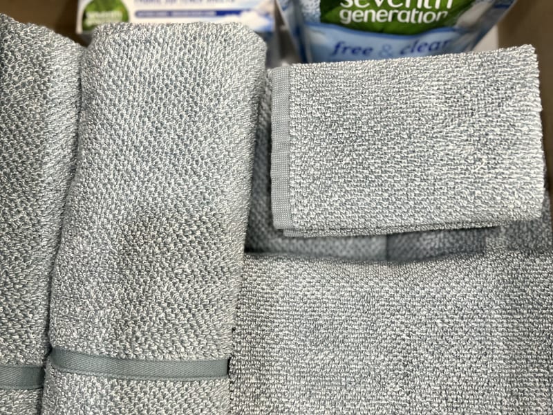 Ample bath towels and laundry supply