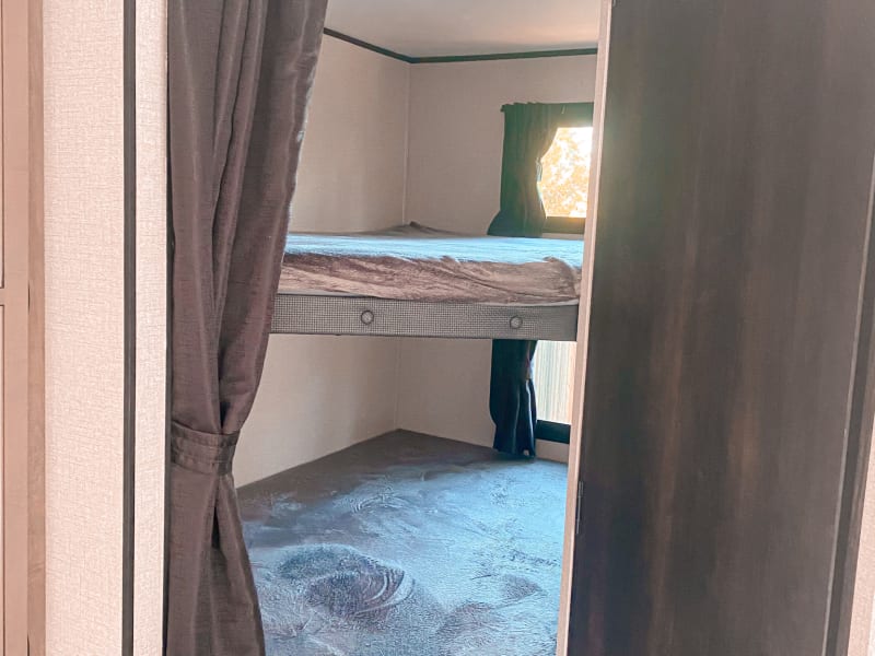 There is a double size bunk for kids or friends.