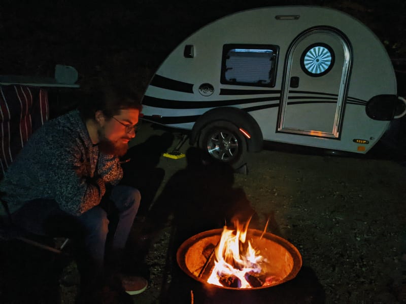 We love our little teardrop and the unique feeling of traditional camping with all the comfort. 
