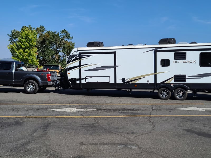 Truck with camper