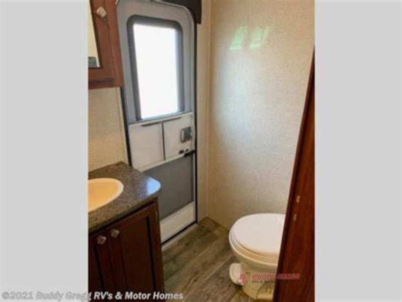 interior and exterior door to bathroom