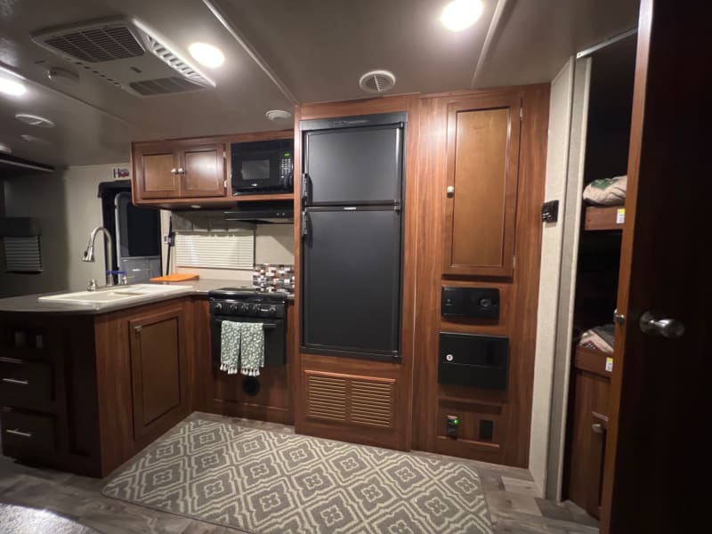 Spacious fridge and pantry. Onboard central vacuum!