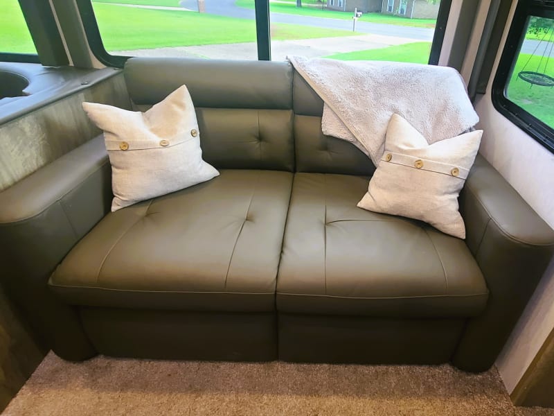 Trifold pullout couch. 