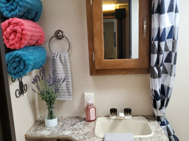 RV toilet paper ONLY! I include a few rolls already to get you started. Tank pods under sink for after it's emptied to avoid unpleasant odors.