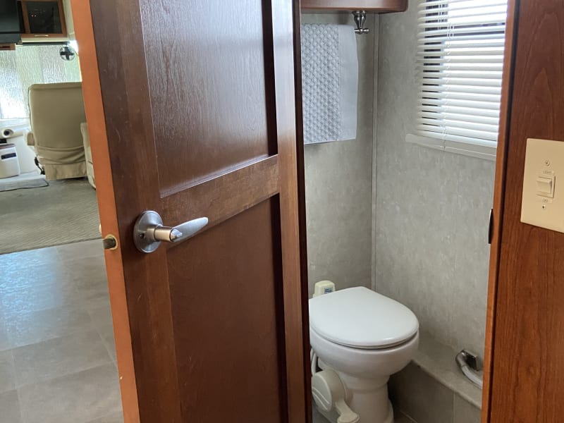 Shower on opposite side of coach