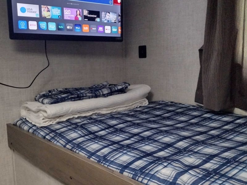 Rear bedroom with smart tv