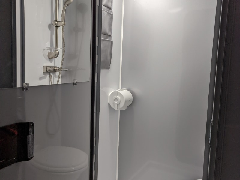 Tall standing shower