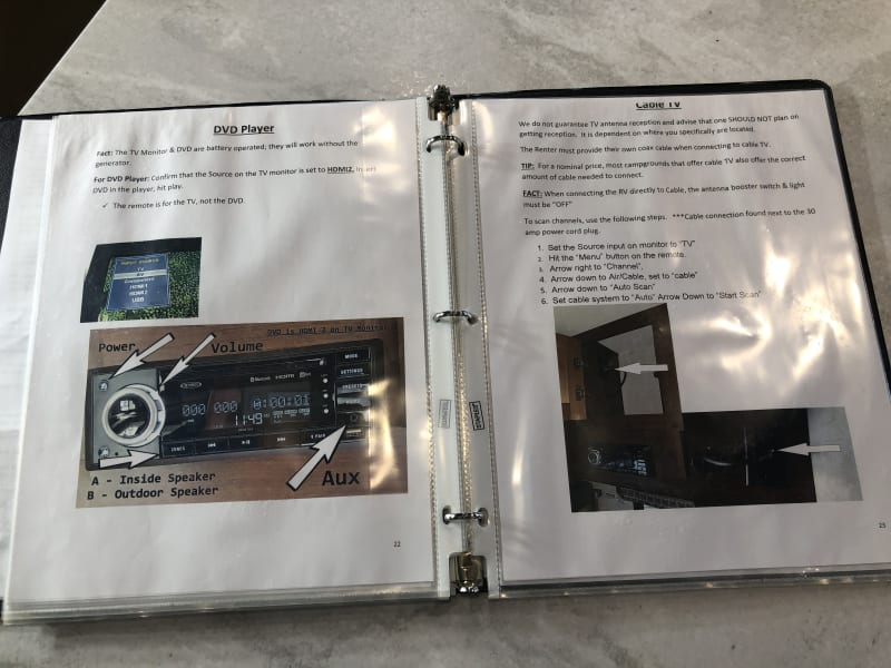 Owner created Rental Instructions and Troubleshooting Guide.