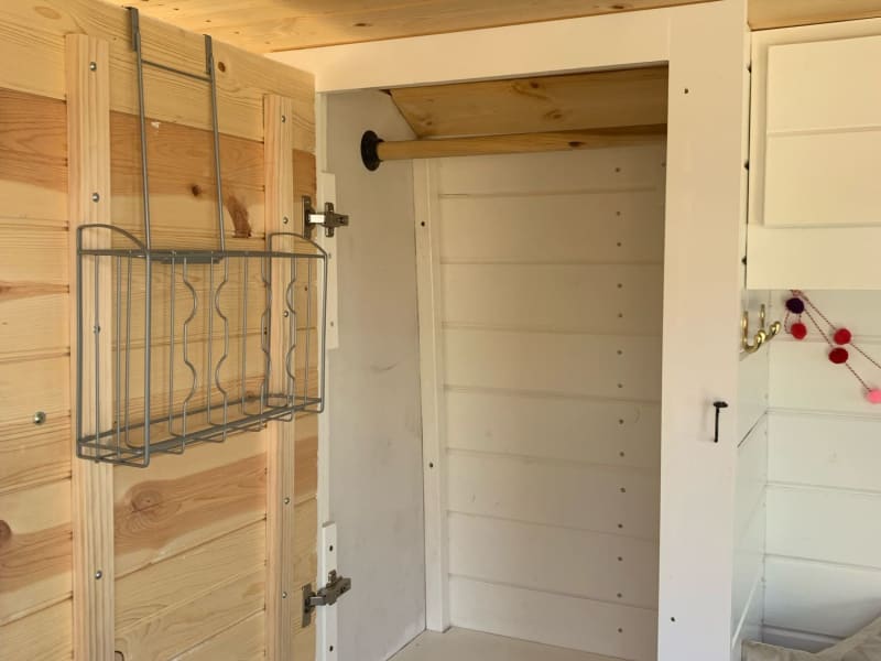 Closet for storing backpacks, suitcases or fancy cocktail dress