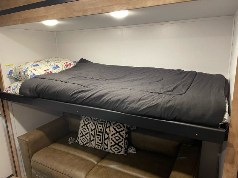 twin size bunk over queen bed