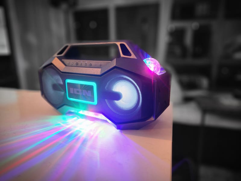 This boombox connects to your phone with Bluetooth, and has 2 discoballs attached to it that will turn your lame BBQ into the party of a century!