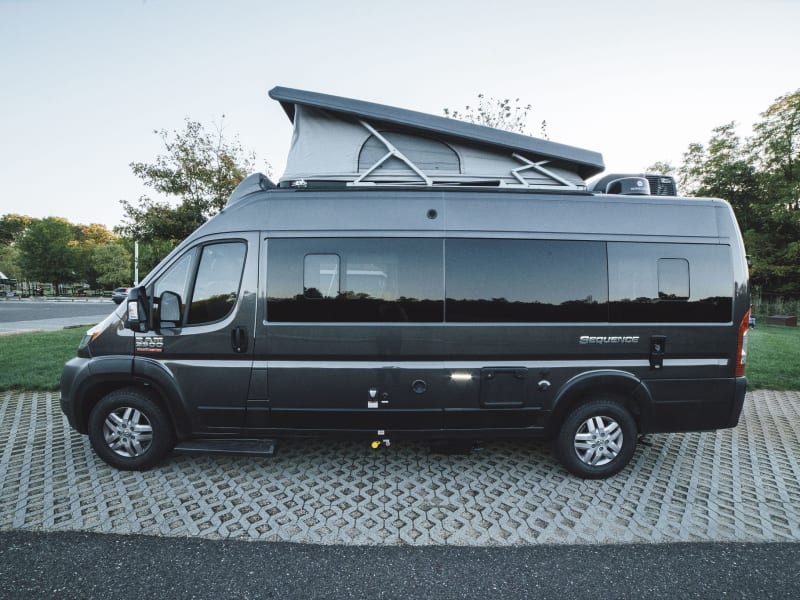 This picture offers a side view of the SkyBunk.  Being able to fit a family of four (comfortably) is probably Moana's top feature.