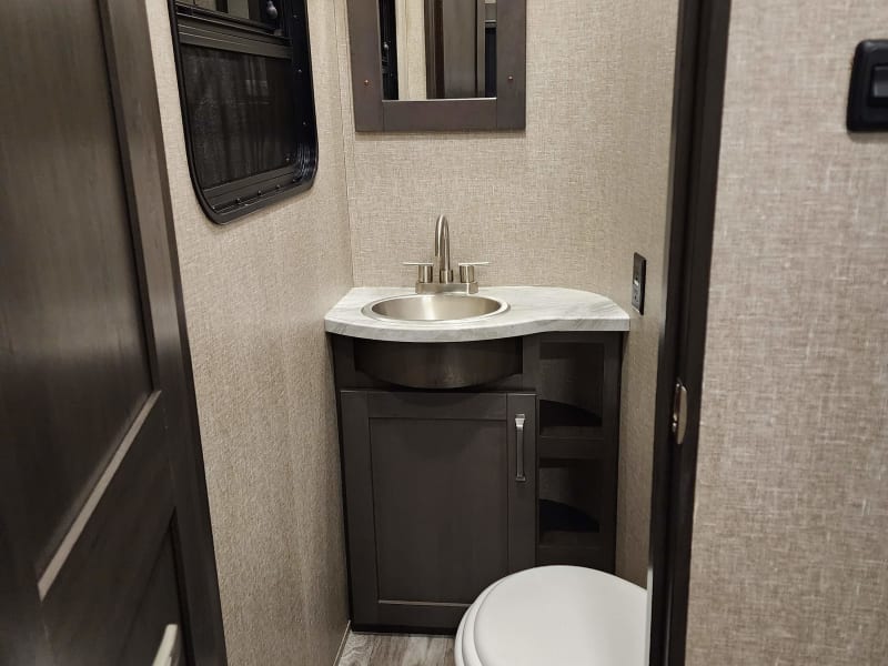Bunk room half bath