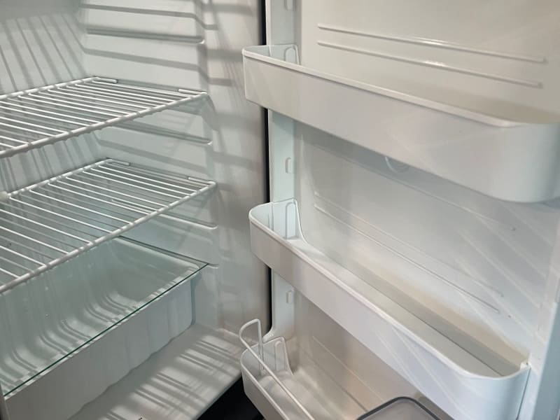 Large refrigerator precooled so you can load your groceries straight away.