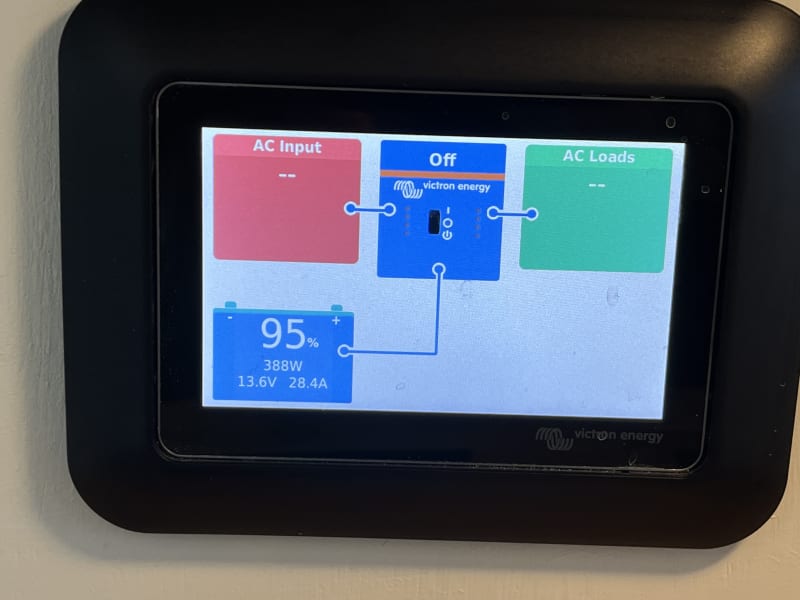 Touchscreen controls and status for electronic and water systems