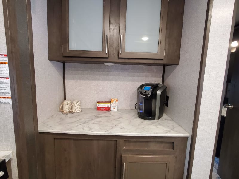 Coffee bar/pantry with storage