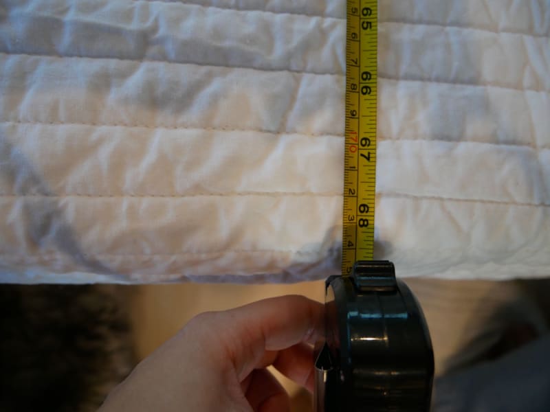 Length of the bed with extensions 