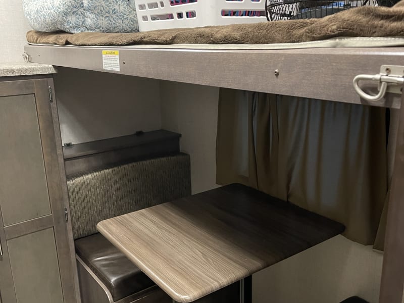 Bunk room- either folds into 2 bunks, or can be used as a table and extra storage