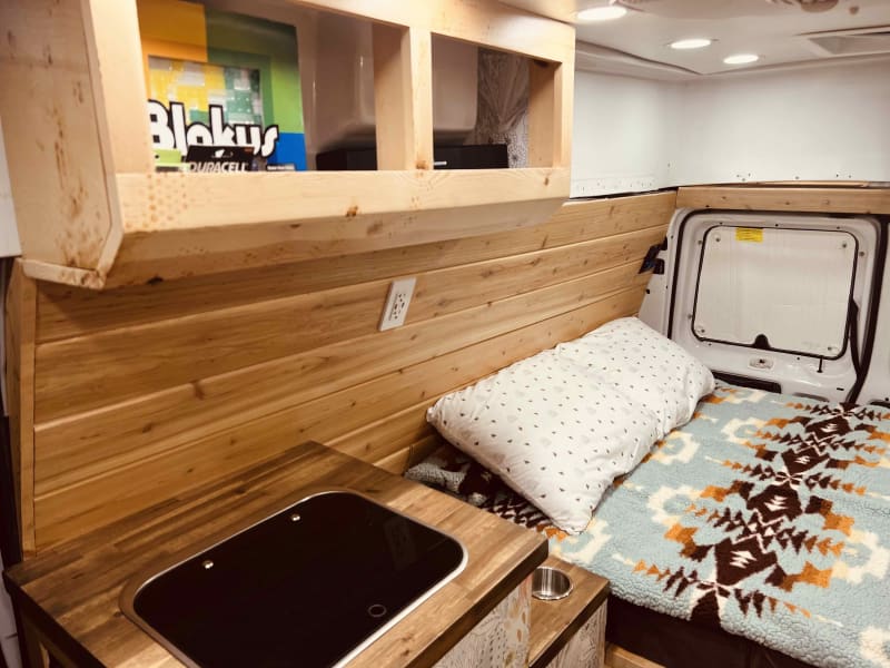 Cabin area with converted dinette 