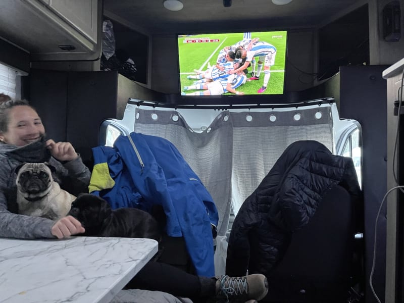 32 inch TV ( FIFA World-cup Final  and dogs not included)
