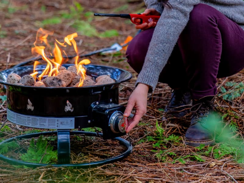 Option to Add On Outland Living propane fire pit so you can still have a fire if wood fires are prohibited!
