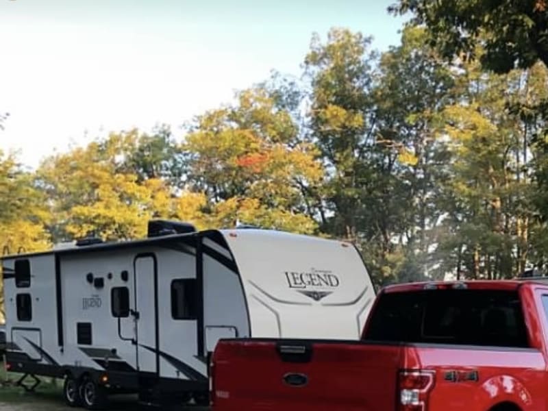 Sassy camper enjoying the great outdoors 