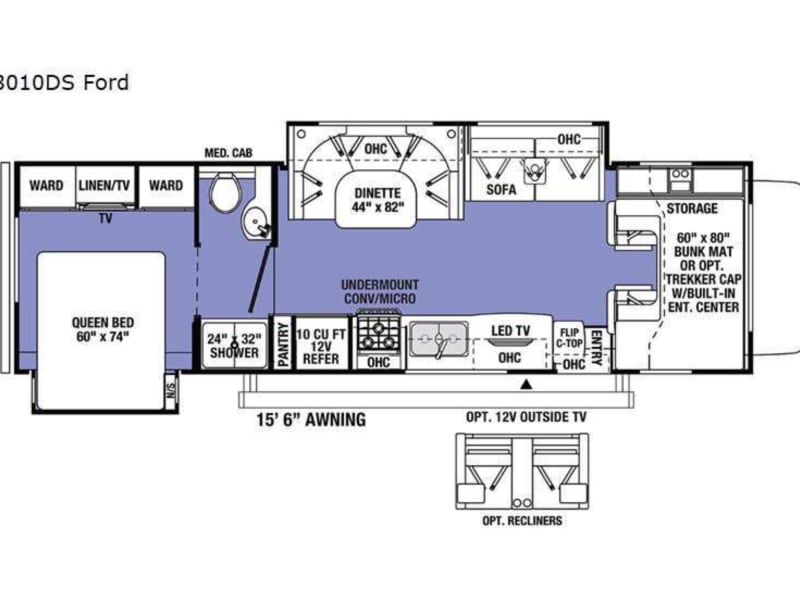 Floorplan of the Sunseeker