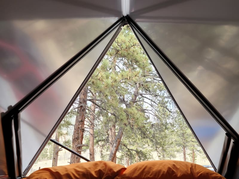 top bunk with triangles open