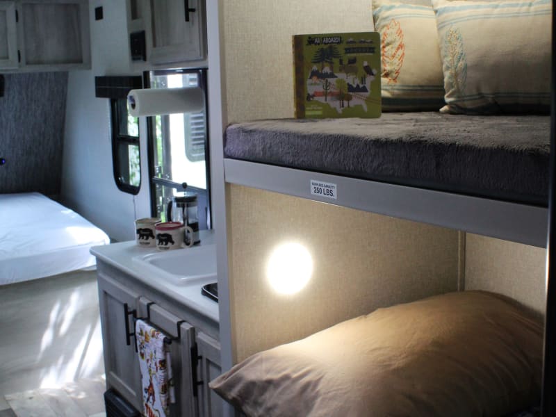 Night lights in each bunk.
