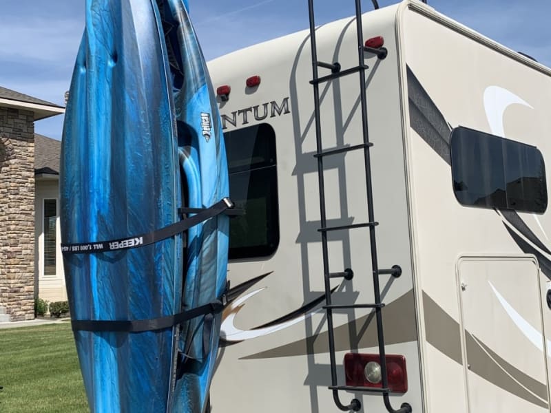 Optional kayak rack and kayaks.