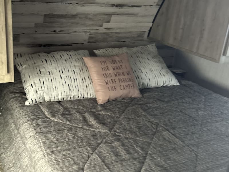 Separate bedroom with queen bed