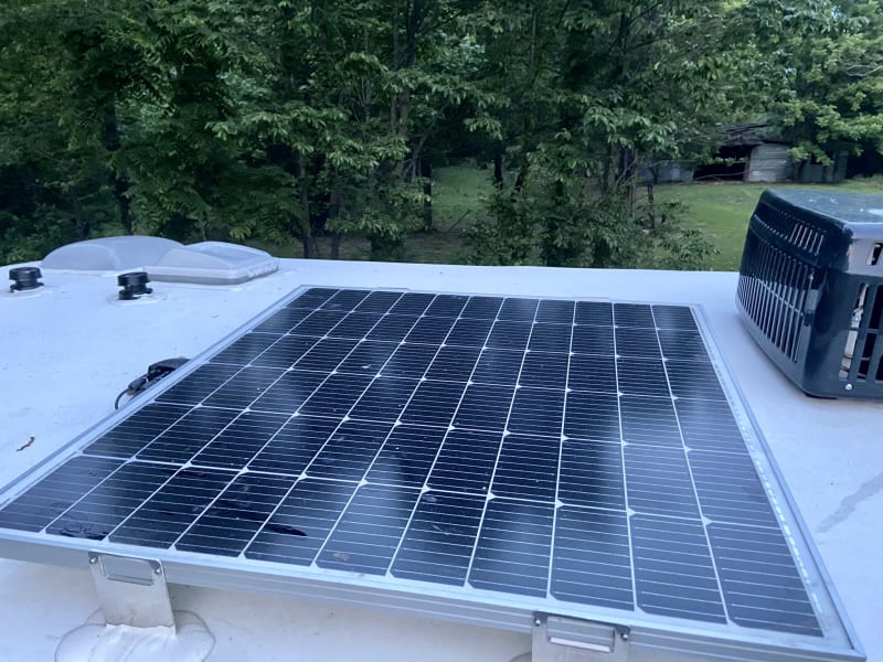 Solar panels allow for some electric features to be used without hook up. 