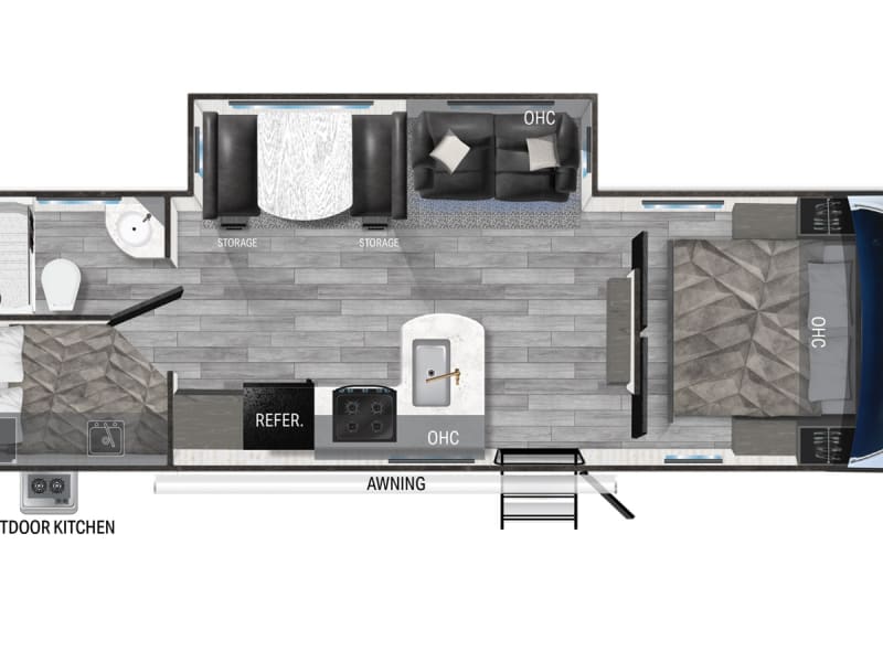 Here the exact floorplan for the trailer.