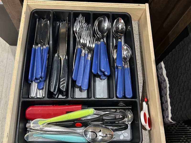 Stocked kitchen drawer