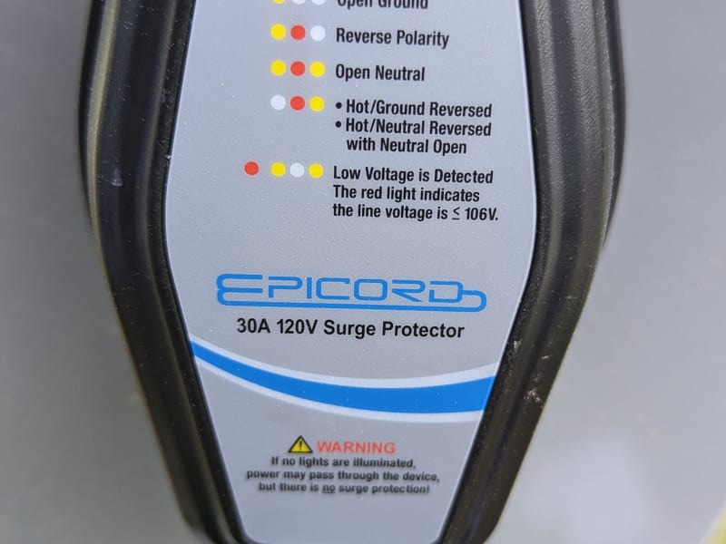 Surge protector to protect the RV and your electronics