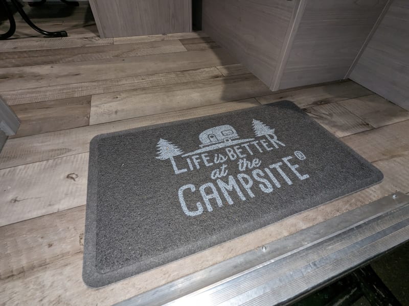 Cute floor mat!