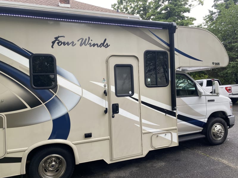 This could be you camping at the Jersey Shore or the Pocono mountains.
