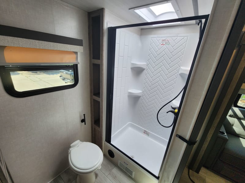Toilet and shower area