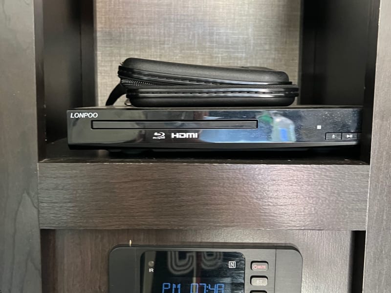 No wifi? We provide a DVD player with excellent movie collection on board! 