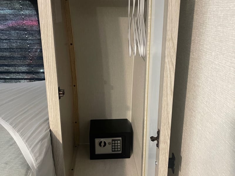 Closer with hangers and mini-safe