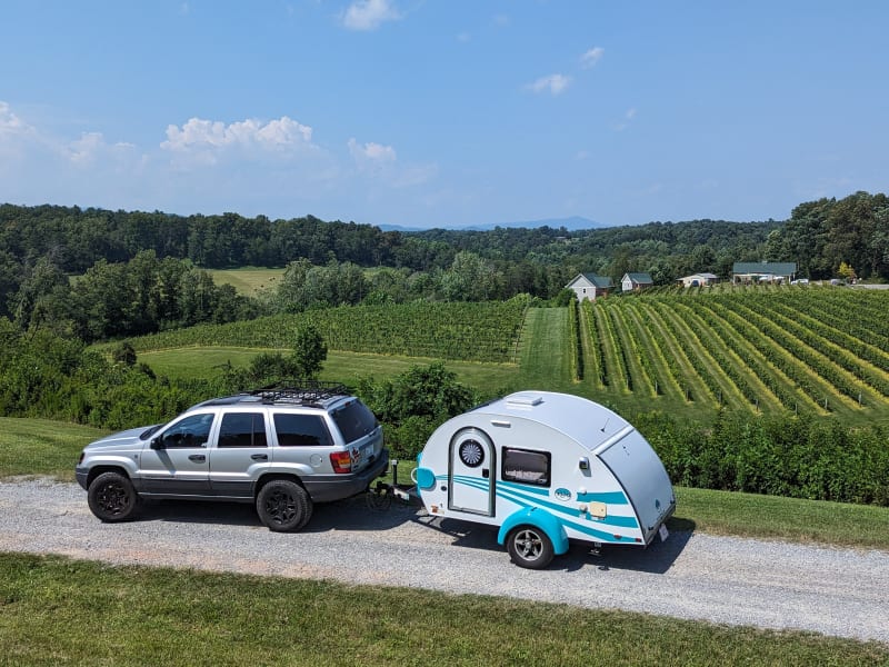 Visit the NC wineries in scenic Yadkin Valley.  Stay at Golden Road Winery FREE through Harvest Hosts.