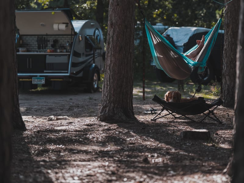 Lay back and relax in the hammock!