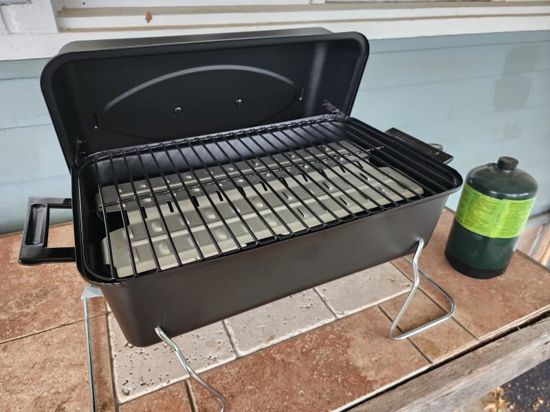 Camping grill available as an add-on.