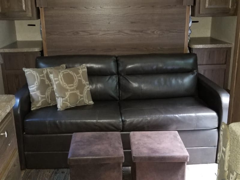 Another pic of couch with cube ottoman's for extra storage.