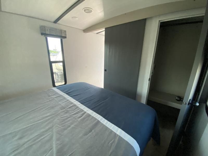 Master bedroom with huge closets
