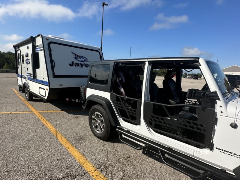 Easy tow behind jeeps and other similar sized vehicles. 