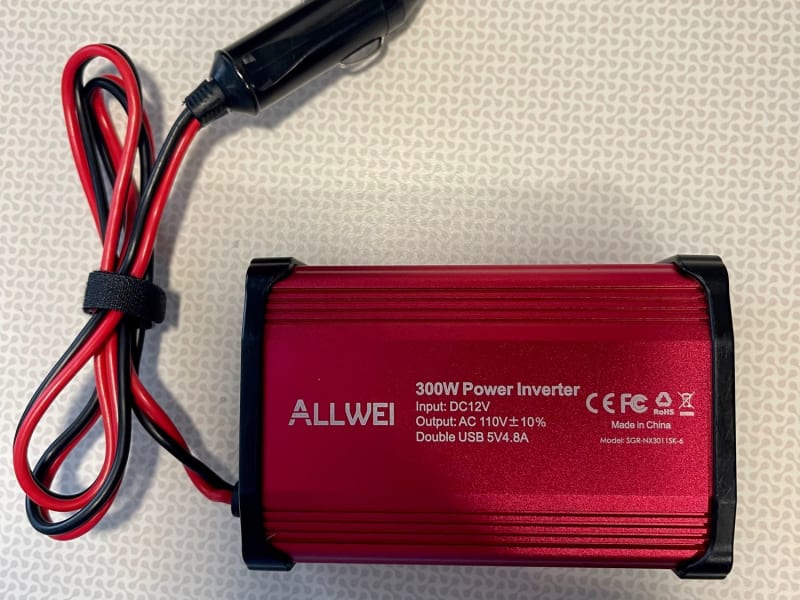 300W power converter.                                     Input: DC12V  Output: 110V