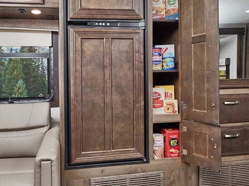 Refrigerator, freezer, and storage
