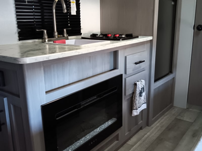 Kitchen with Fireplace / Heater